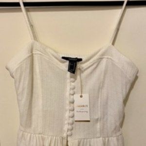Forever 21 Peplum Button Down Crop Top